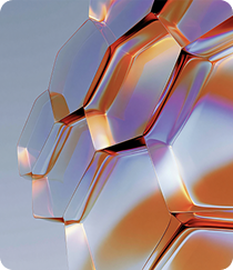 An iridescent cellular structure representing changing hormonal patterns