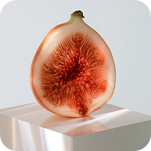 A fig presented as a precise symbol of nutrient density